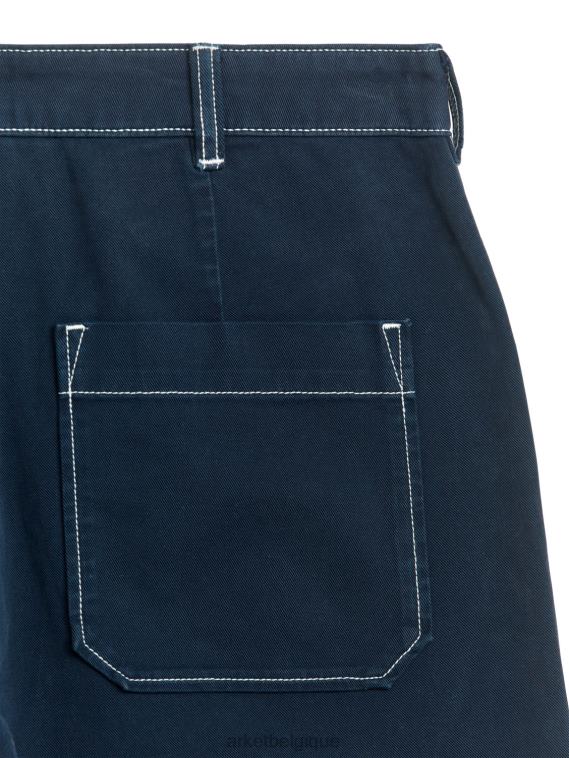 ARKET short de travail Hommes bleu foncé/blanc T46DR1112 vêtements