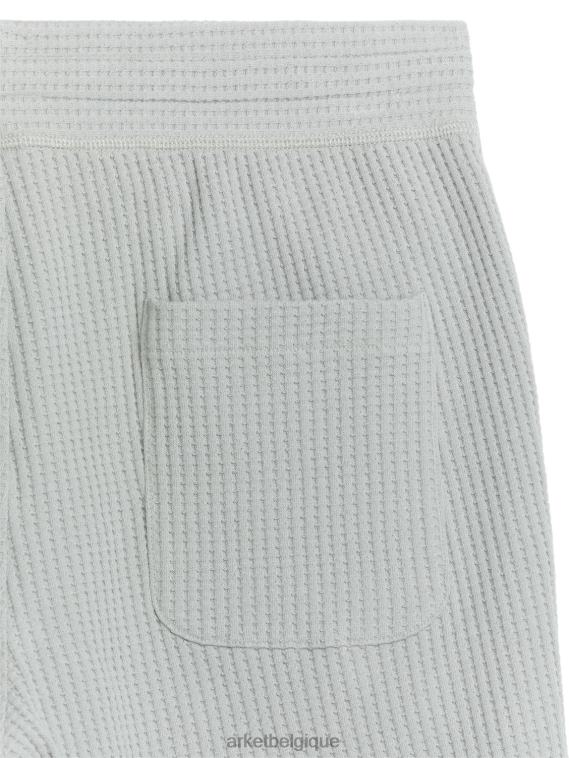 ARKET short en coton gaufré Hommes gris T46DR1126 vêtements