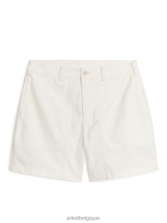 ARKET short utilitaire en coton Hommes blanc T46DR1113 vêtements