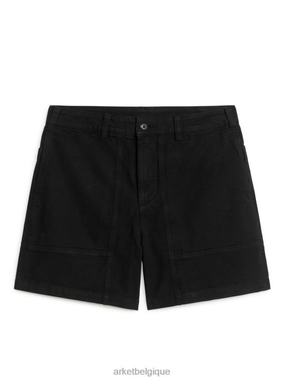 ARKET short utilitaire en coton Hommes noir T46DR1133 vêtements