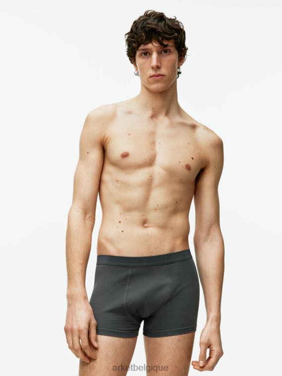 ARKET boxers en coton pima, lot de 3 Hommes gris foncé T46DR1231 vêtements