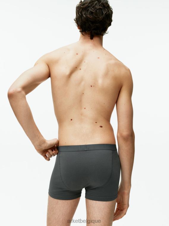 ARKET boxers en coton pima, lot de 3 Hommes gris foncé T46DR1231 vêtements
