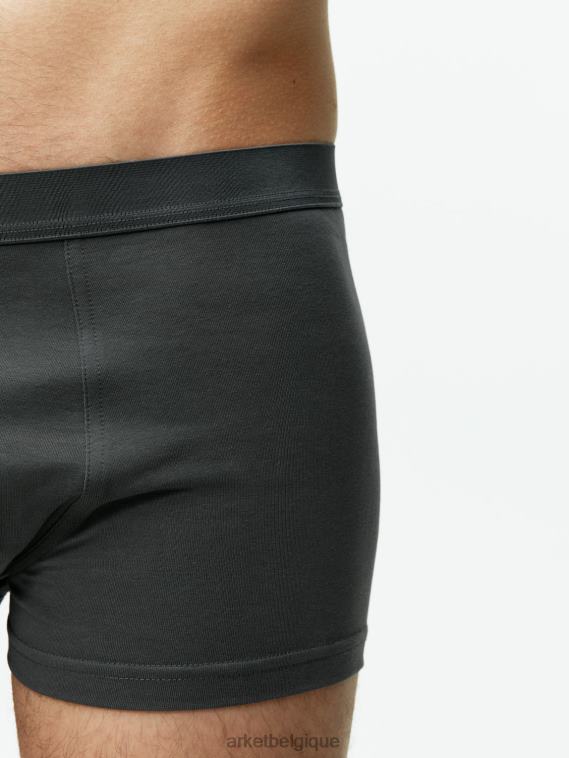 ARKET boxers en coton pima, lot de 3 Hommes gris foncé T46DR1231 vêtements