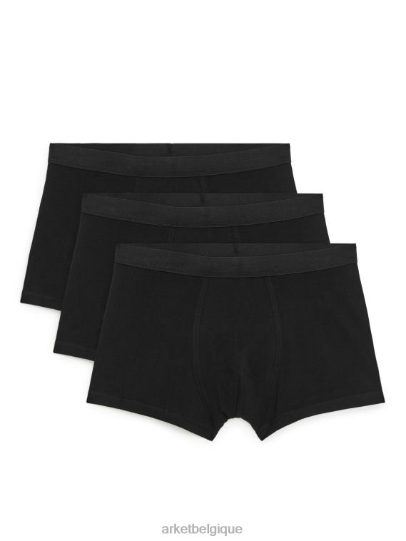 ARKET boxers en coton pima, lot de 3 Hommes noir T46DR1225 vêtements