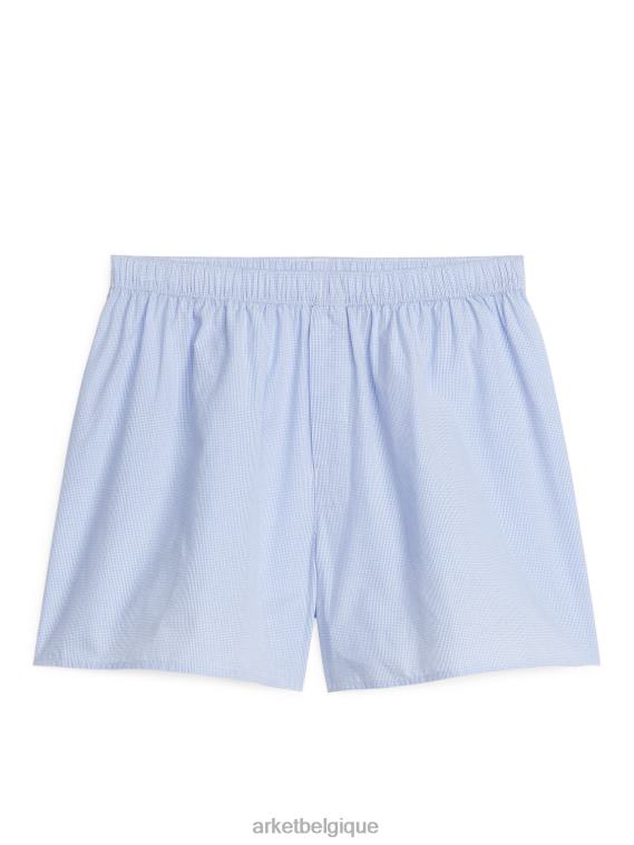 ARKET boxers en coton tissé, lot de 2 Hommes bleu blanc T46DR1229 vêtements