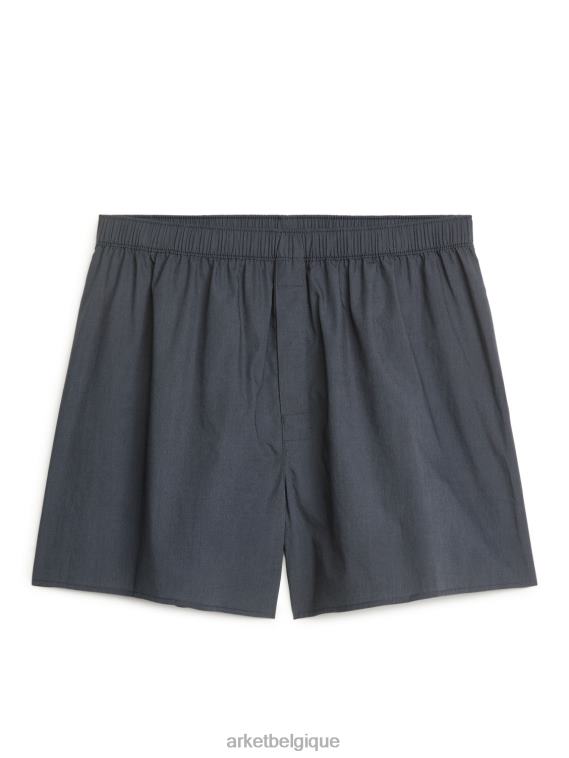 ARKET boxers en coton tissé, lot de 2 Hommes bleu foncé/rayé T46DR1232 vêtements