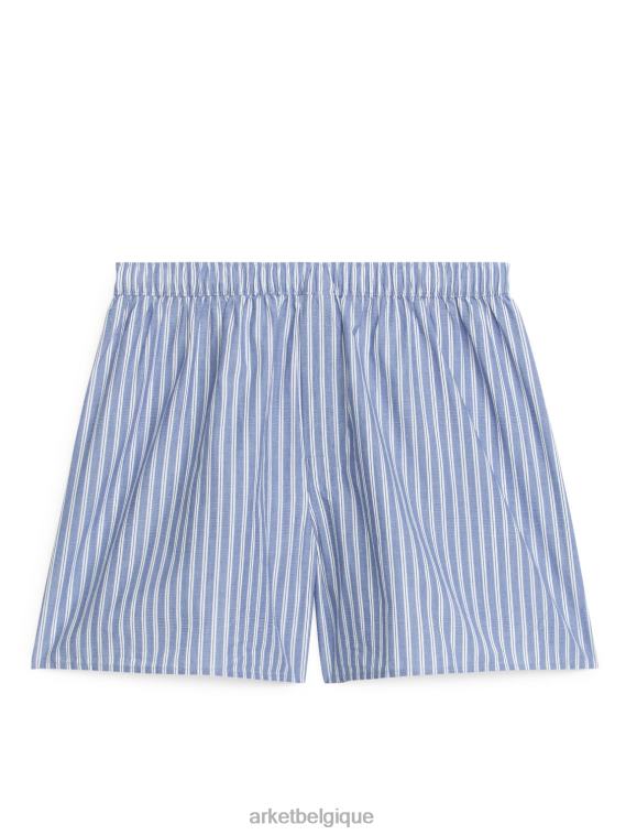 ARKET boxers en coton tissé, lot de 2 Hommes bleu rayé T46DR1228 vêtements