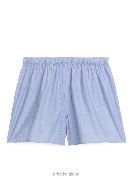 ARKET boxers en coton tissé, lot de 2 Hommes bleu rayé T46DR1228 vêtements