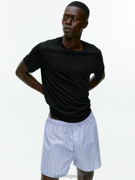 ARKET boxers en coton tissé, lot de 2 Hommes bleu rayé T46DR1228 vêtements