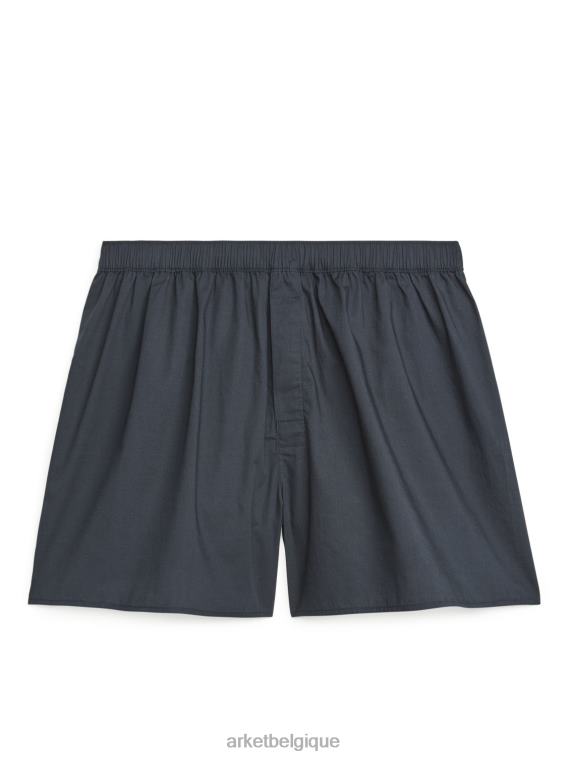 ARKET boxers en coton tissé, lot de 2 Hommes carreaux bleu foncé T46DR1230 vêtements