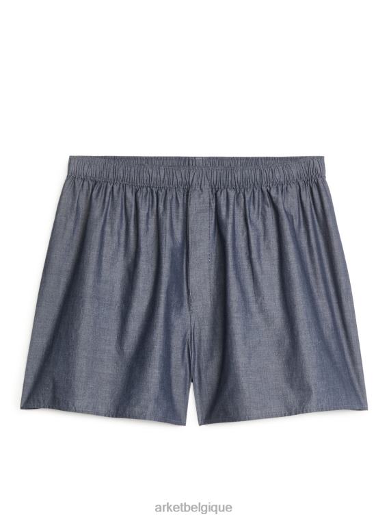 ARKET boxers en coton tissé, lot de 2 Hommes solides/terreux T46DR1235 vêtements