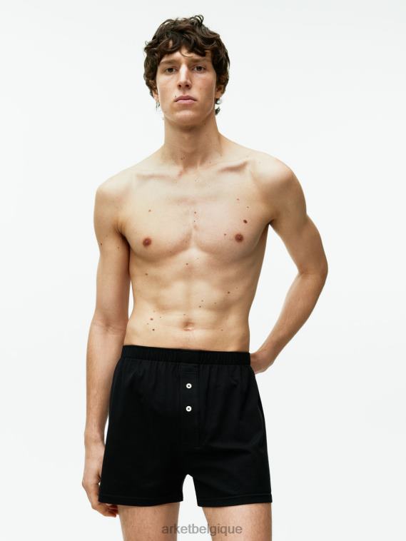 ARKET boxers en jersey de coton pima, lot de 2 Hommes noir T46DR1234 vêtements