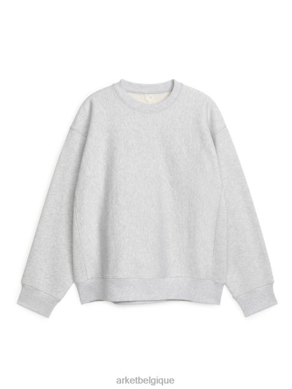 ARKET sweat-shirt ample et épais Hommes gris clair T46DR923 vêtements