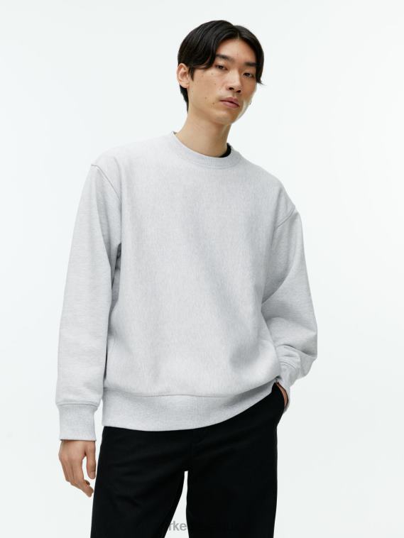 ARKET sweat-shirt ample et épais Hommes gris clair T46DR923 vêtements