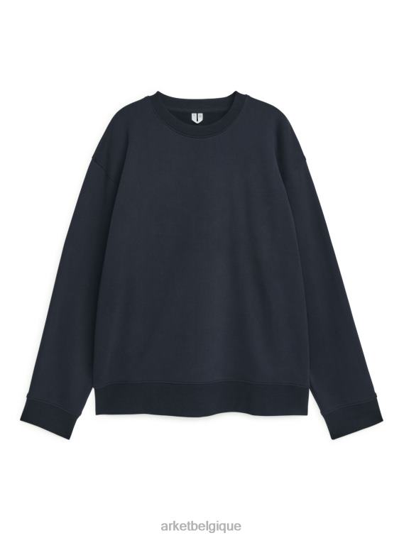 ARKET sweat-shirt décontracté en tissu éponge Hommes bleu foncé T46DR920 vêtements