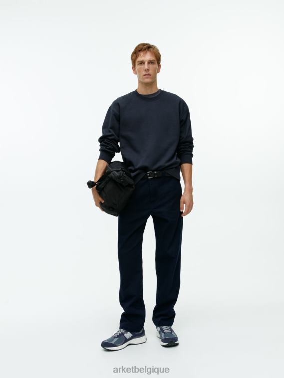 ARKET sweat-shirt décontracté en tissu éponge Hommes bleu foncé T46DR920 vêtements