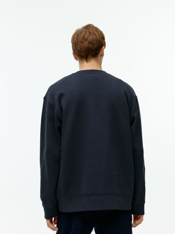 ARKET sweat-shirt décontracté en tissu éponge Hommes bleu foncé T46DR920 vêtements