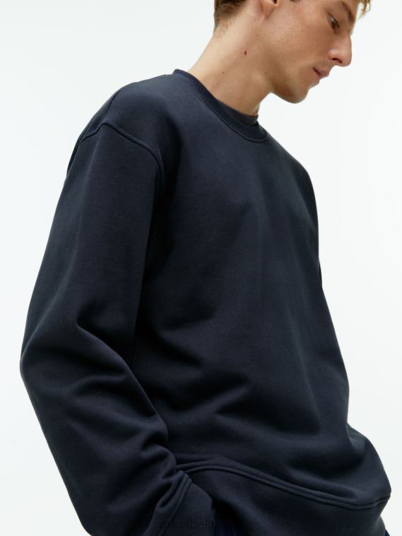 ARKET sweat-shirt décontracté en tissu éponge Hommes bleu foncé T46DR920 vêtements