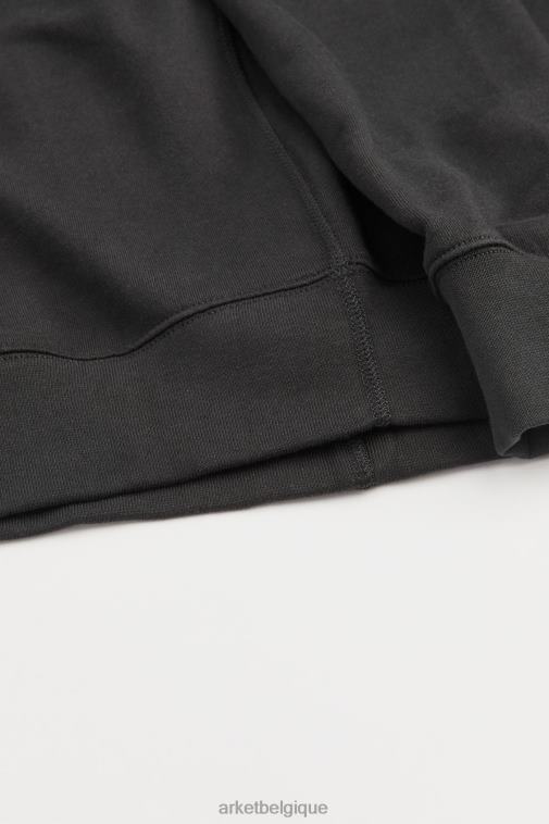ARKET sweat-shirt en molleton Hommes noir T46DR918 vêtements