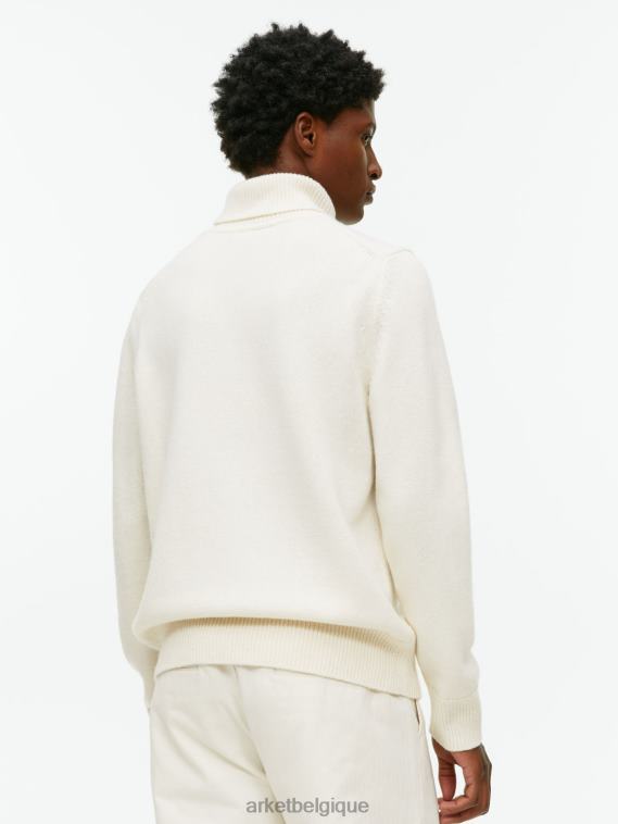 ARKET pull col roulé en mérinos Hommes blanc cassé T46DR1192 vêtements