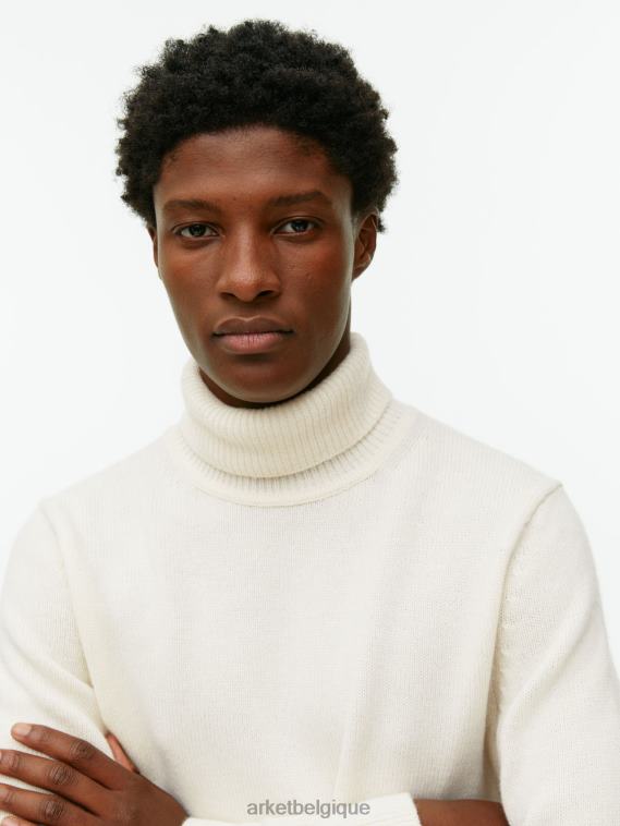 ARKET pull col roulé en mérinos Hommes blanc cassé T46DR1192 vêtements