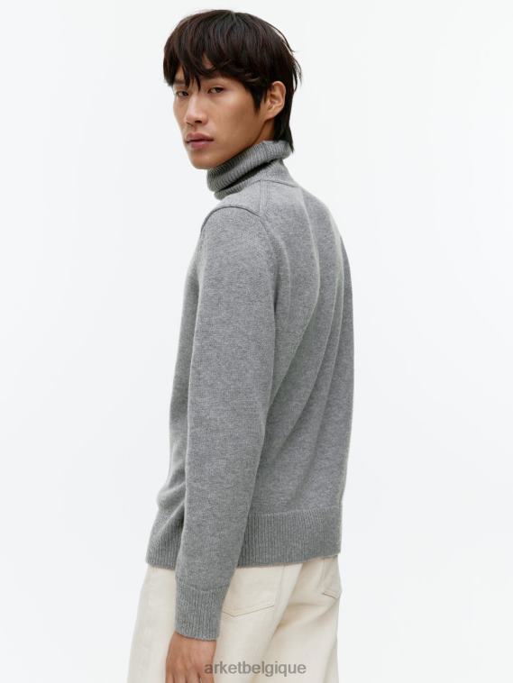 ARKET pull col roulé en mérinos Hommes gris T46DR1194 vêtements