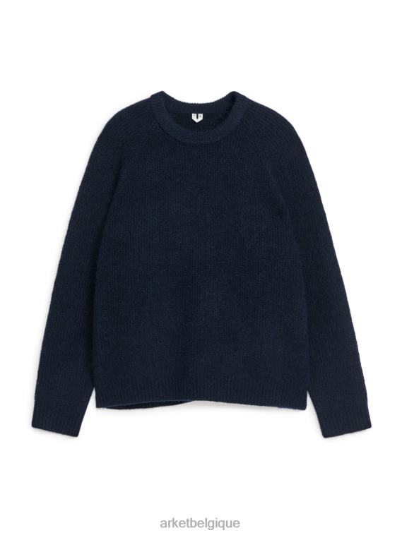 ARKET pull en laine d'alpaga Hommes bleu foncé T46DR1184 vêtements