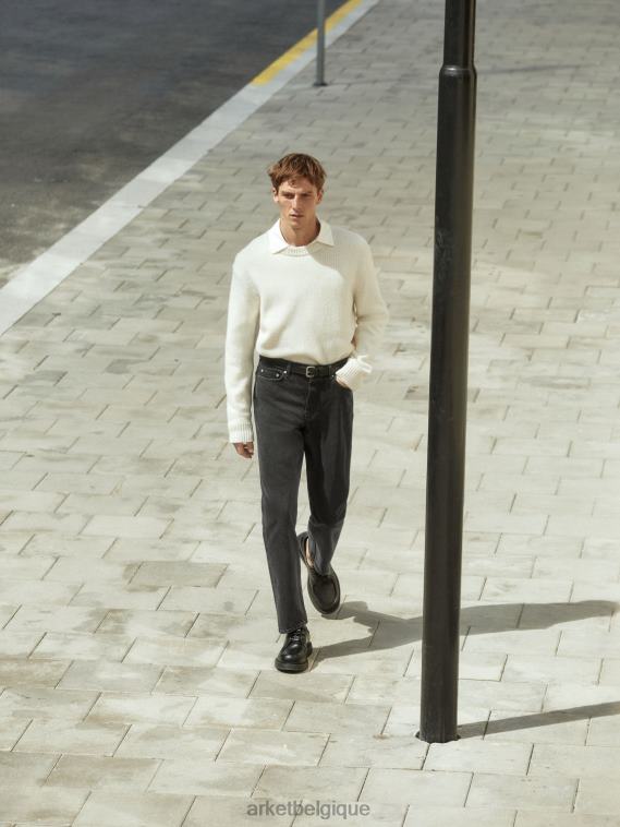 ARKET pull en laine épaisse Hommes beige T46DR1175 vêtements