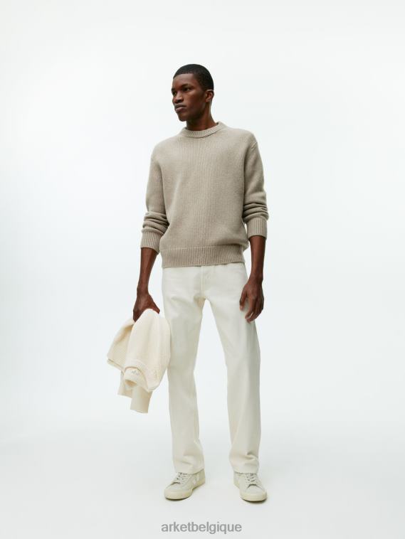 ARKET pull en laine épaisse Hommes beige mélangé T46DR1191 vêtements