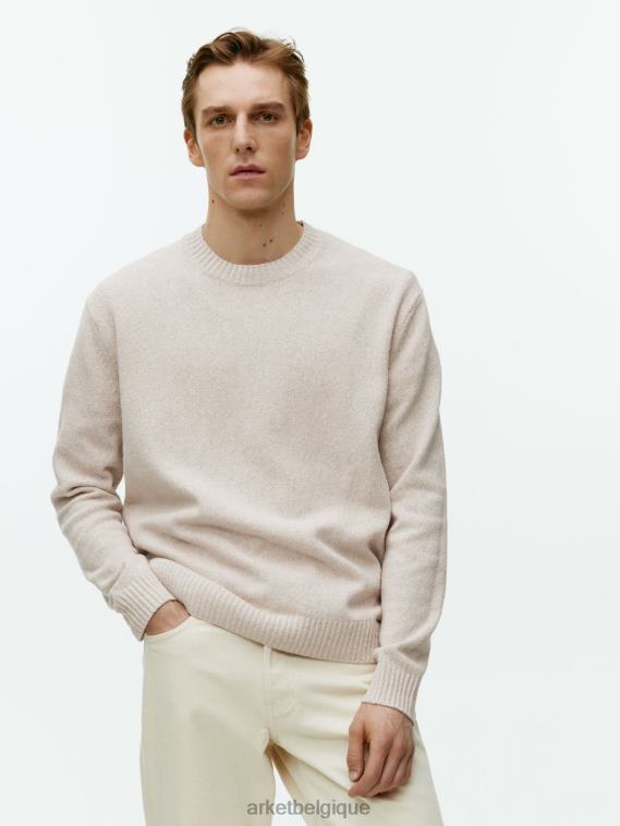 ARKET pull en lin et soie Hommes beige clair T46DR1177 vêtements