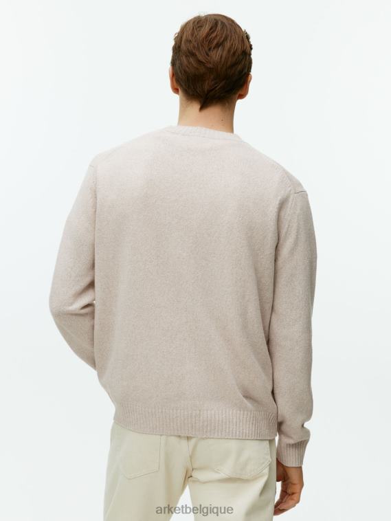 ARKET pull en lin et soie Hommes beige clair T46DR1177 vêtements