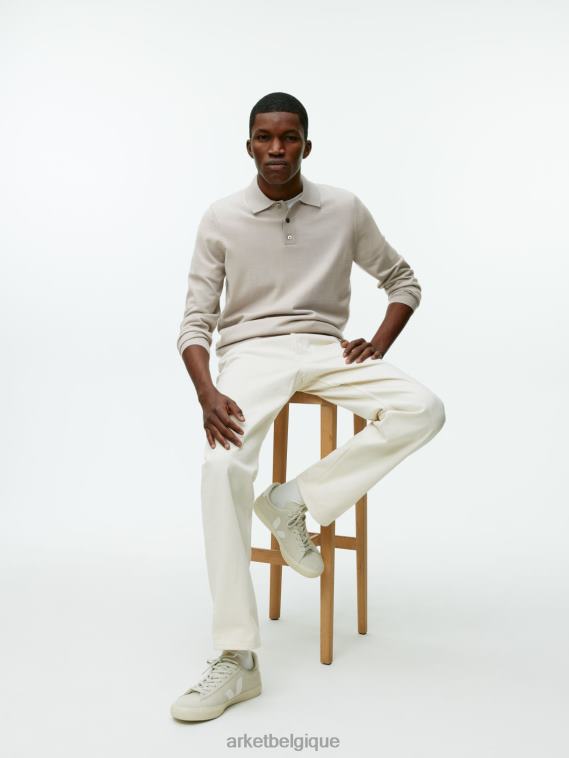 ARKET pull polo en mérinos Hommes grain de beauté léger T46DR1048 vêtements