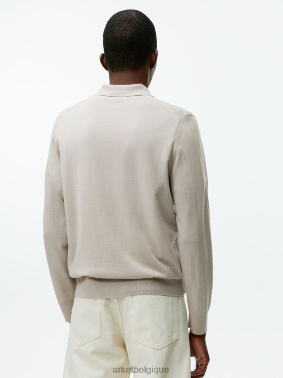 ARKET pull polo en mérinos Hommes grain de beauté léger T46DR1048 vêtements