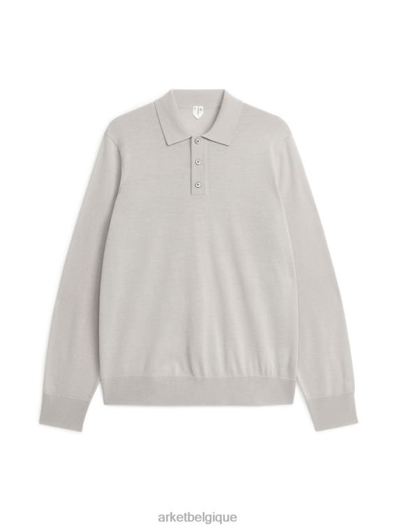 ARKET pull polo en mérinos Hommes grain de beauté léger T46DR1048 vêtements