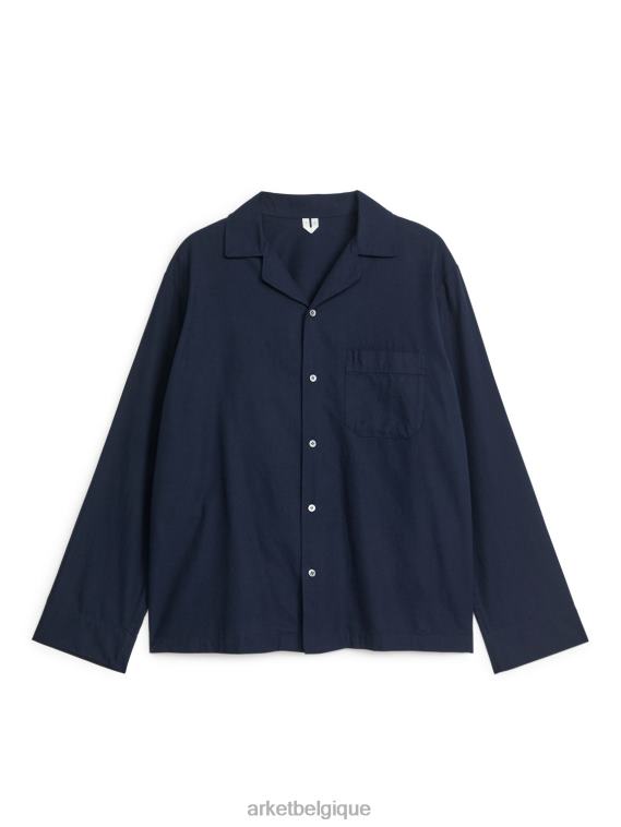 ARKET chemise de pyjama en flanelle Hommes bleu foncé T46DR1250 vêtements