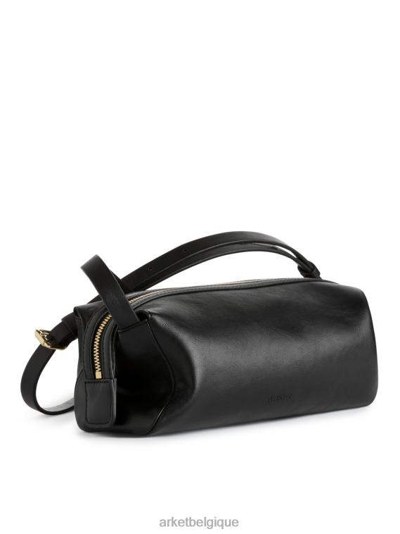 ARKET sac à bandoulière carré en cuir unisexe noir T46DR744 Sacs
