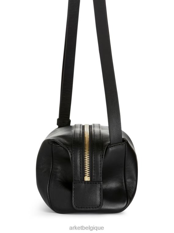 ARKET sac à bandoulière carré en cuir unisexe noir T46DR744 Sacs