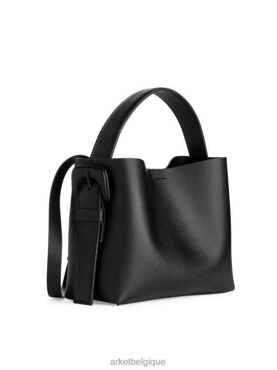 ARKET sac bandoulière en cuir unisexe noir T46DR745 Sacs