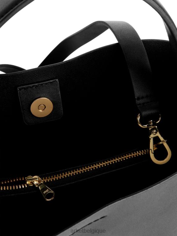 ARKET sac bandoulière en cuir unisexe noir T46DR745 Sacs