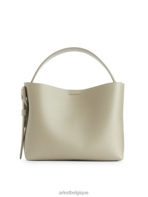 ARKET sac bandoulière en cuir unisexe vert kaki clair T46DR743 Sacs