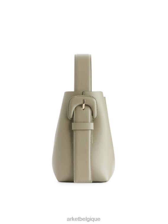 ARKET sac bandoulière en cuir unisexe vert kaki clair T46DR743 Sacs