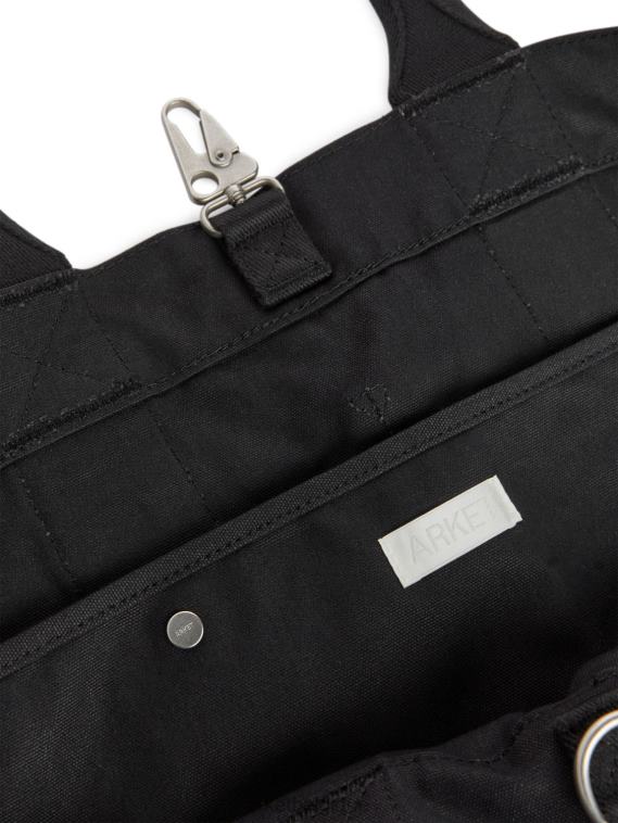 ARKET sac cabas en toile à poches multiples unisexe noir T46DR749 Sacs