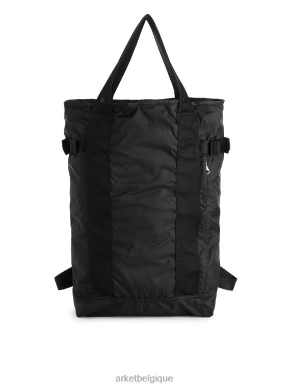 ARKET sac à dos pliable à 2 voies unisexe noir T46DR1289 Sacs