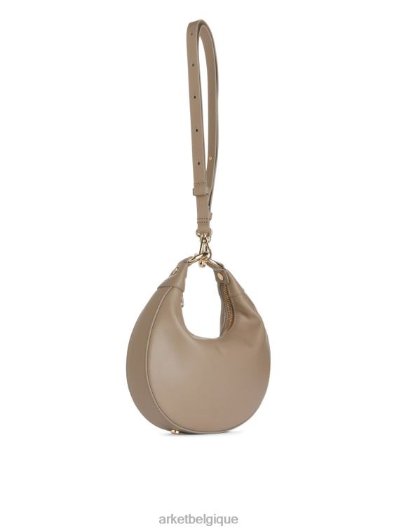 ARKET sac en cuir demi-lune unisexe beige T46DR758 Sacs