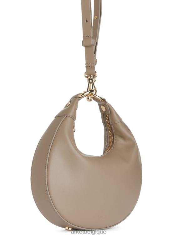 ARKET sac en cuir demi-lune unisexe beige T46DR758 Sacs
