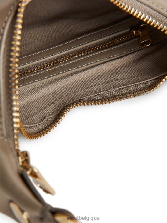 ARKET sac en cuir demi-lune unisexe beige T46DR758 Sacs
