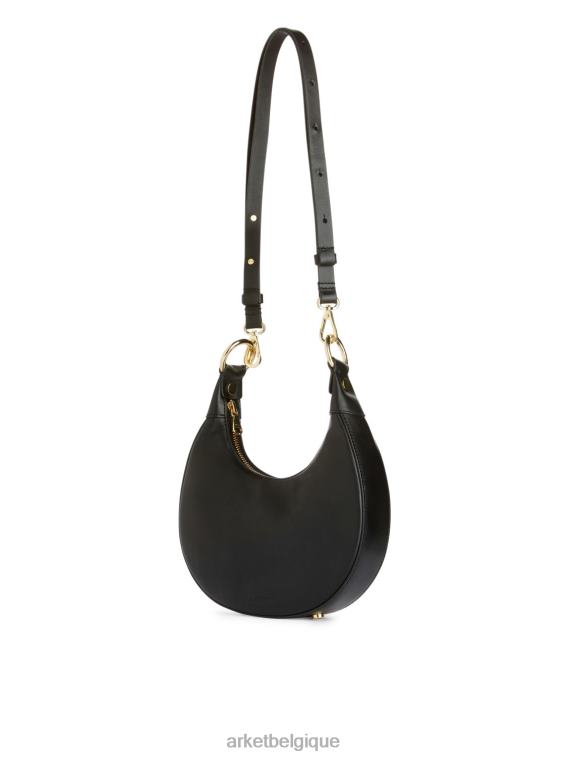 ARKET sac en cuir demi-lune unisexe noir T46DR759 Sacs
