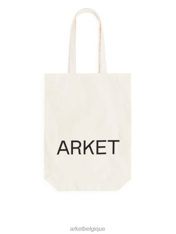 ARKET sac fourre-tout en toile unisexe blanc cassé T46DR755 Sacs