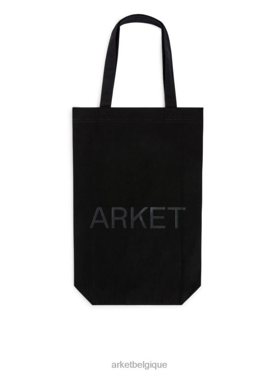 ARKET sac fourre-tout en toile unisexe noir T46DR747 Sacs