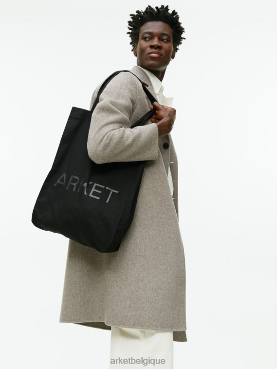 ARKET sac fourre-tout en toile unisexe noir T46DR747 Sacs